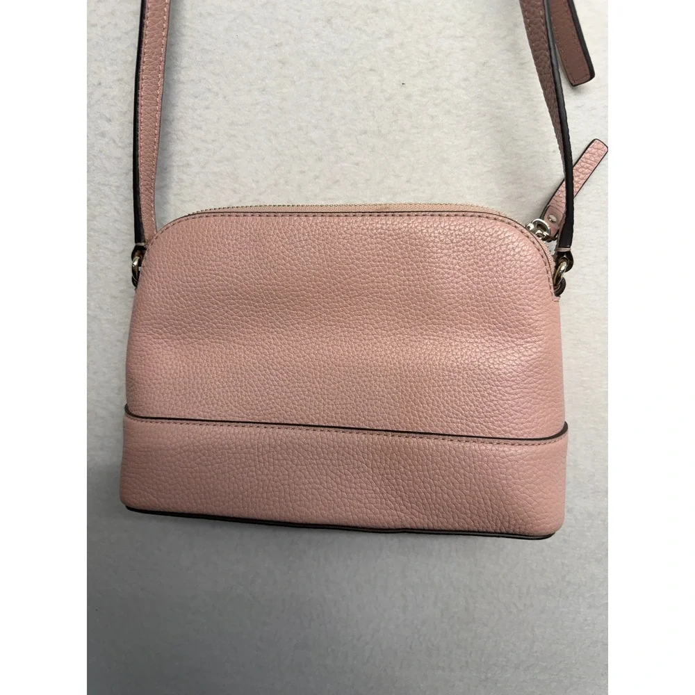 Kate Spade New York Pink Pebbled Leather Dome Crossbody Bag